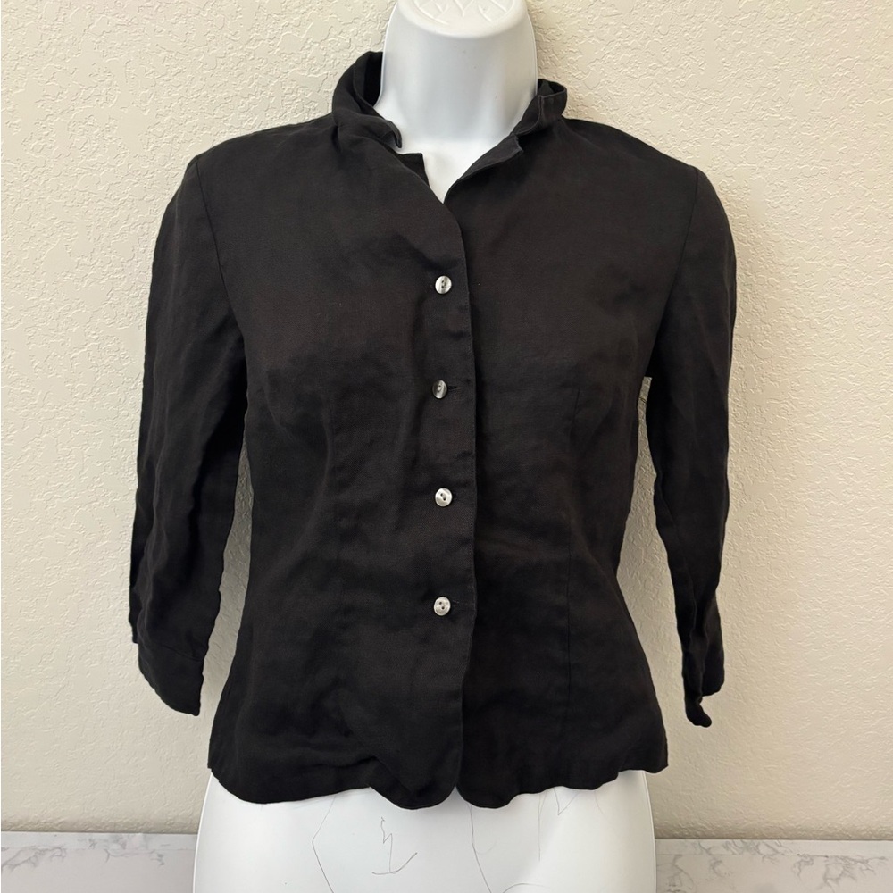 Talbots Black Button Down Shirt - image 1